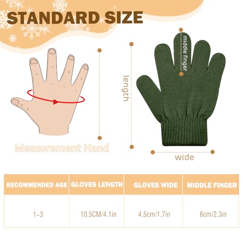 Image of ONESING 12 Pairs Kids Gloves - Warm Knitted Winter Gloves Bulk for Girls Boys | Children Gloves Designed for Cold Weather