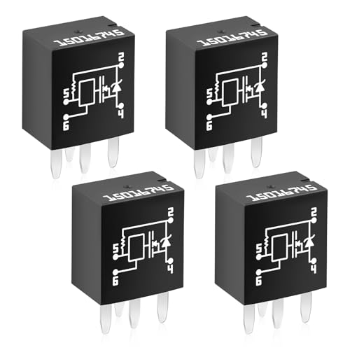 4 Pcs 601-218 15016745 Multi-Purpose Relay, 4-Pin Headlight Relay Compatible with GMC, Chevrolet and Buick, Relay 15016745 for Fuse Relay Chevrolet - RY560 Included