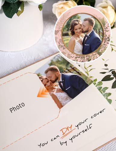 Image of molekaus Wedding Guest Book Hardcover 8 inch x 10 inch,100 Pages | Wedding Guest Book,Guest Book Weddings Reception,Polaroid Guest Book for Wedding with Pen, Photo Corner