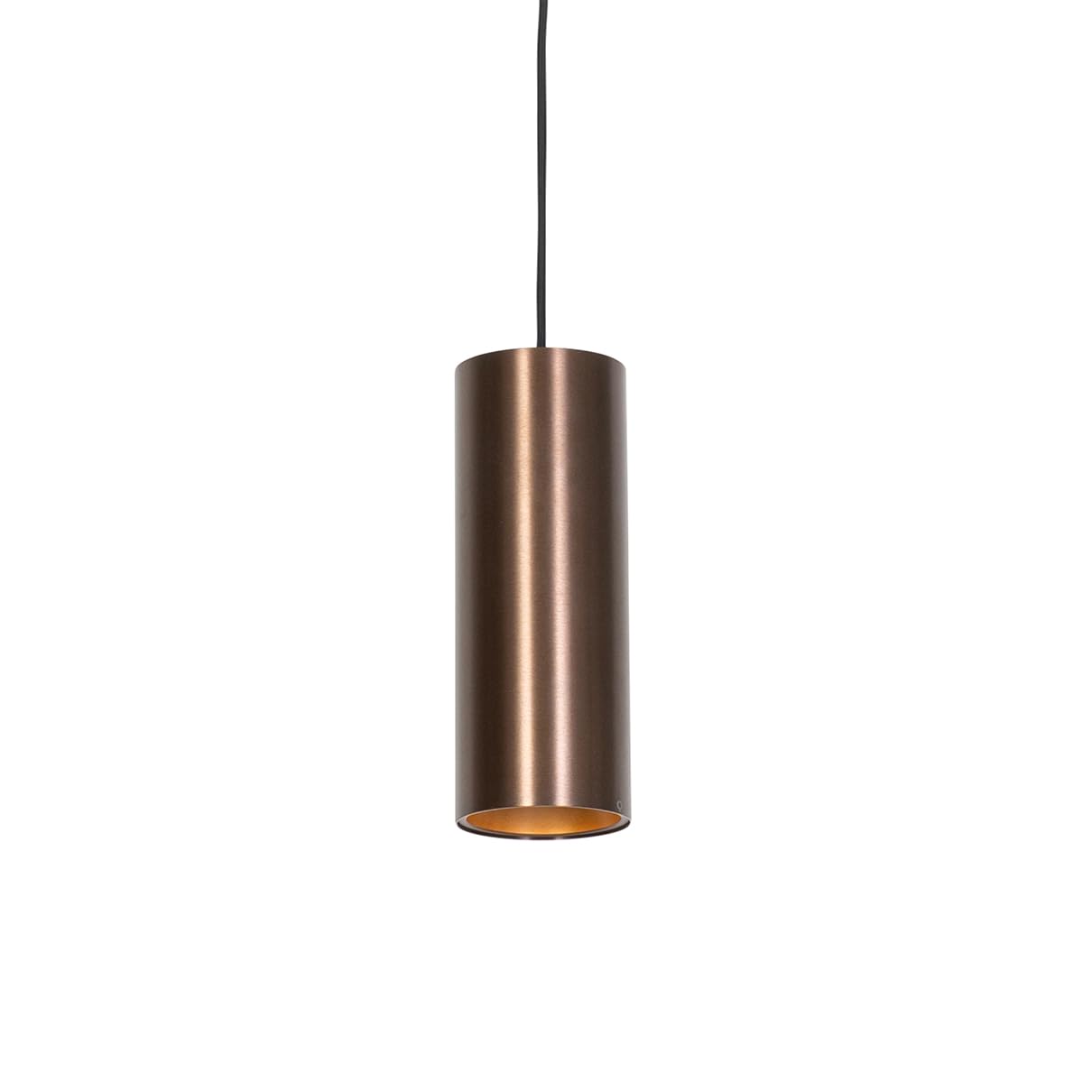 Qazqa - Design Pendant Lamp I Pendant Light Ceiling Dark Bronze - Tubo- - Design - Suitable for LED GU10 | 1 Light - Aluminium Pendant Light - Suitable for Living Room I Kitchen I