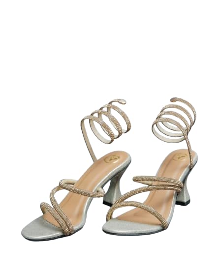 Sana. K Women's Open Toe PU Champagne Gold Spring Heel Sandal with Elegant Design - Review, Price and Buying Guide
