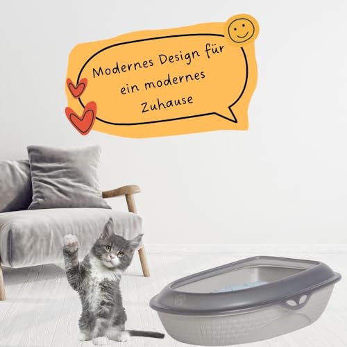 Katzenklo XXL Bama Spa Katzentoilette in Rattan Optik 60 cm