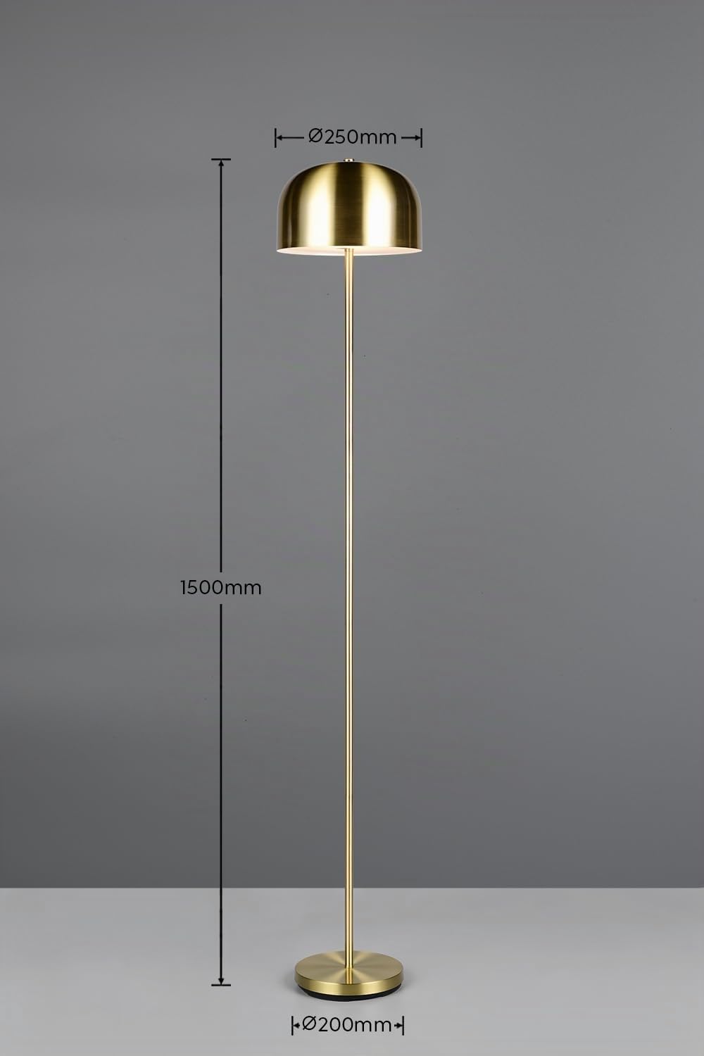 Reality Leuchten Jeff R49151108 - Lampada a stelo a LED, in ottone opaco, con LED da 2,5 Watt