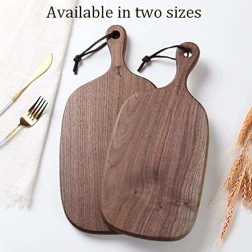 Tabla de embutidos de madera versátil con asa, bandeja ideal para servir queso, pizza, pan y más, fácil de limpiar, perfecta para entretenimiento y regalo