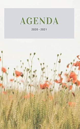 Agenda 2020 - 2021: Agenda fleurs 2020 2021| 1 jour par page| 292 pages| collège| lycée| étudiant| fourniture scolaire| fleuriste |coquelicot