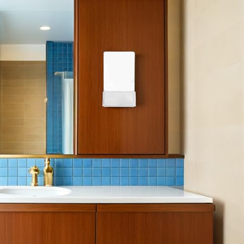 Miroir magnétique pour casier en verre véritable avec pochette de rangement - Lot de 2