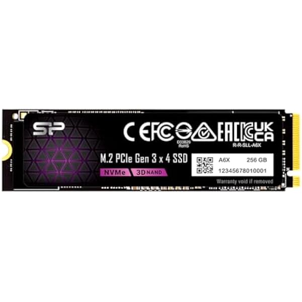 Silicon Power 256 GB NVMe M.2 PCIe Gen3x4 2280 SSD (SP256GBP34A60M28AY)