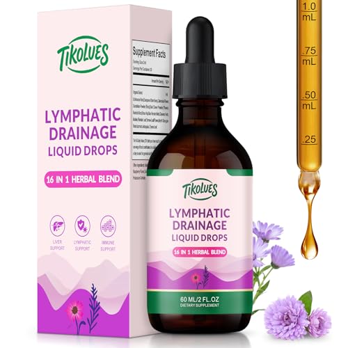 TIKOLUES Lymphatic Drainage Drops | Organic Lymphatic Cleanse Immune Support Supplement | Lymphatic Support with Echinacea & Elderberry | Herbal Blend | Non-GMO | 2 Fl Oz