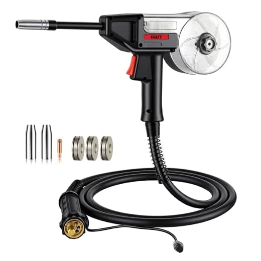 AWT Aluminum Spool Gun,LBT-150 Euro Connector 2-Pin 10-ft Spool Gun Torch