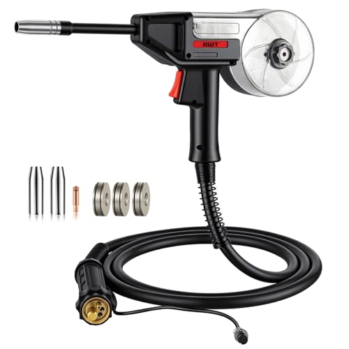 AWT Aluminum Spool Gun LBT-150 Euro Connector 2-Pin 10-ft Spool Gun Torch for MIG Welder AWT MIG-200/MC-200Pro(Black)