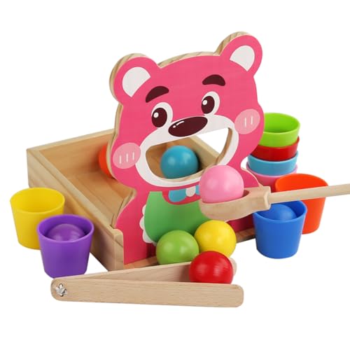 Wooden Feeding Toy for Toddlers - Pretend Food Game for Preschoolers, Play Food Set for Kids, Learning Resources Food Group Activities