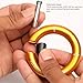 HERCHR Rappel Ring, 24KN Aluminum Alloy Opening Detachable Climbing Connector Belay O-Ring Connection Point for Rock Climbing Arborist Hammock(Golden)
