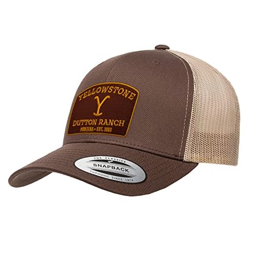 Yellowstone Offizielles Lizenzprodukt Premium Trucker Cap (Braun-Khaki), Einheitsgröße