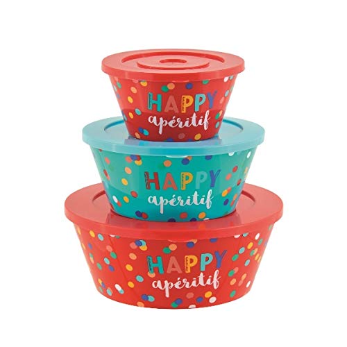 Derrière la porte - Juego de 3 cuencos + tapas TAITIC Happy Aperitive