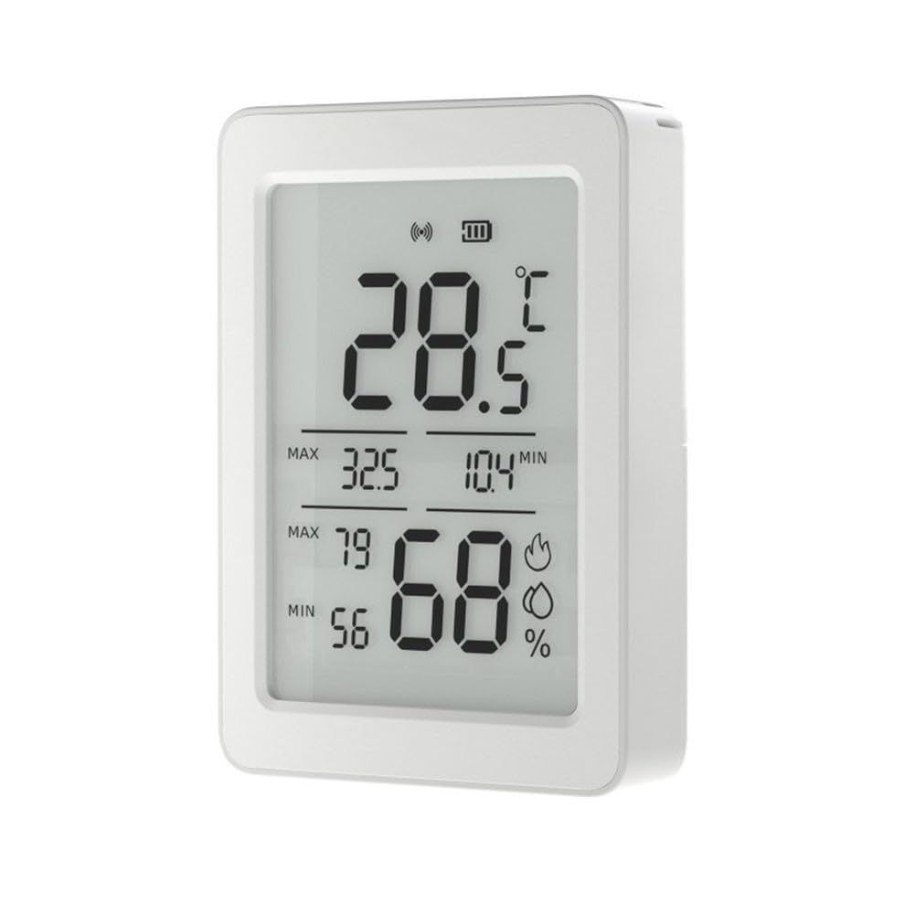 BlissfulAbode Sensor inteligente de temperatura y humedad Zigbee con pantalla LCD y monitoreo de aplicaciones