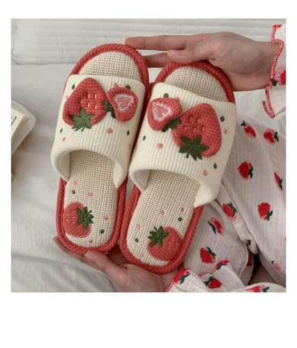 Coquette Strawberry Slippers for Women Men | Comfortable Lightweight Casual House Shoes | Ultra-soft Non Slip Thick Sole Platform | Matching Gift for Couples, Mother's Day's Gifts3