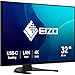 EIZO FlexScan EV3240X-BK 80 cm (31,5 Zoll) Monitor (USB-C (94W PD), DisplayPort, HDMI, USB-Hub, RJ-45 LAN, KVM Switch, 5 ms Reaktionszeit, 3840 x 2160 (4K UHD)) schwarz