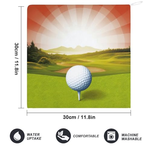 Lot de 4 essuie-mains sport de golf doux et séchage rapide
