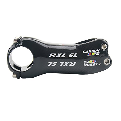 RXL SL Carbone Potence de Guidon Cyclisme sur Route Course Vélo VTT Ville 6/17 Degré 70/80/90/100/110/120mm Noir (6 Degré 70mm) Cover