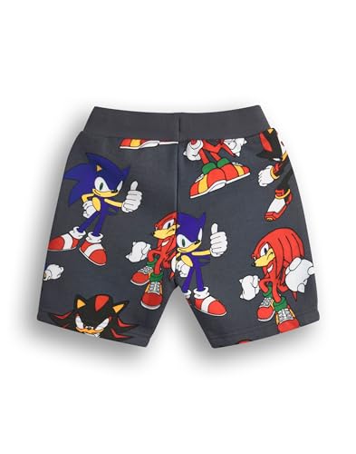 Conjunto de sudadera y pantalones cortos para niños con estampado gráfico de Sonic 5