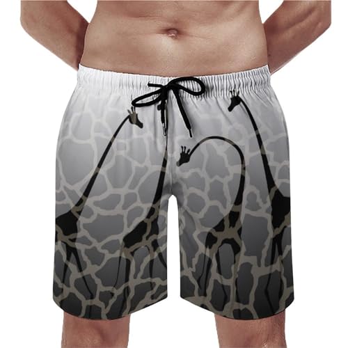 Maillot de bain homme girafes séchage rapide avec poches et cordon XL