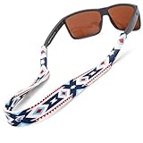 Pilotfish Sunglasses Strap - Floating Neoprene Eyewear Retainer - Sunglass Holder Strap - Custom Design (Aztec)