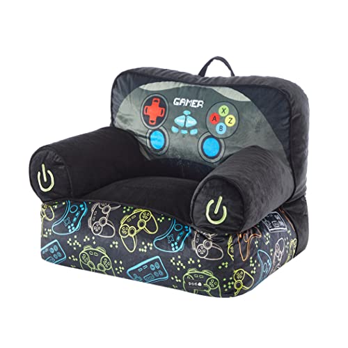 Heritage Kids Figural Gamer Mink Bean Bag Sofa Chair for Kids, 23" W x 19" D x 17" H, Large by Heritage Kids - Used condition - US$31.57