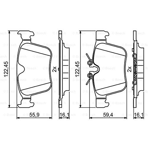 Preisvergleich Produktbild BOSCH 0986494819 Bremsbelagsatz, Scheibenbremse