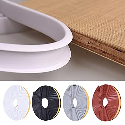 U-Shape Edge Banding, 16.4ft Self Adhesive Veneer Edging,TPE Flexible Furniture Edge Protector for Cabinet Repair Furniture Restoration (20MM, White)