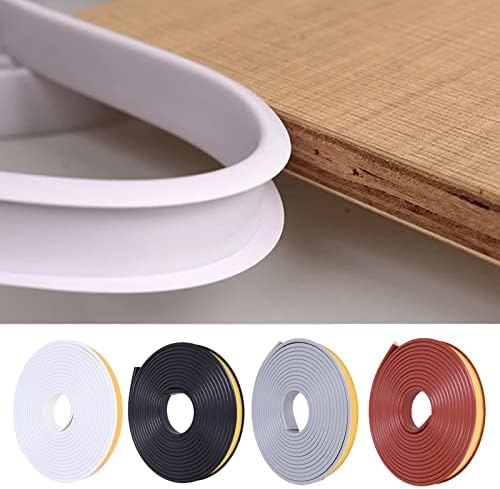 U-Shape Edge Banding, 16.4ft Self Adhesive Veneer Edging,TPE Flexible Furniture Edge Protector for Cabinet Repair Furniture Restoration (32MM, White)