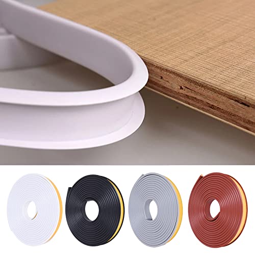 U-Shape Edge Banding, 16.4ft Self Adhesive Veneer Edging,TPE Flexible Furniture Edge Protector for Cabinet Repair Furniture Restoration (28MM, Black) by EVERDIJ - Used condition - CA$4.44