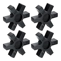 QUARKZMAN 4 Stücke L150 Kieferkupplung Einsatz, Flexibler Festtyp NBR Gummi Kieferkupplung Mitteinsätze für L Kieferkupplung L-Kieferkupplung Set, Schwarz