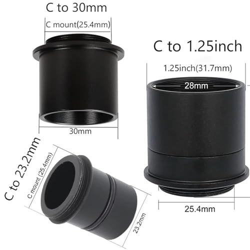 Adaptador de telescopio astronómico de 1,25 pulgadas con interfaz C/CS mecanizada 3
