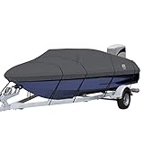 Classic Accessories StormPro Waterproof Heavy-Duty V-Hull Inboard/Outboard Boat Cover, Fits boats 21 ft 6 in - 22 ft 6 in long x 104 in wide