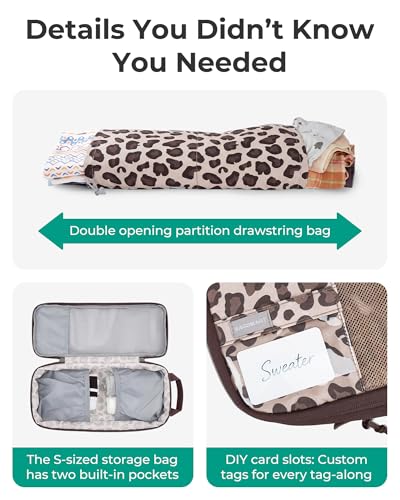 Image of BAGSMART 6 Set Compression Packing Cubes for Travel, Lightweight Luggage Organizer Bags, Durable Space Saver Bags Travel Essentials, Twilight Leopard