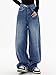 EMMIOL Jeans for Women Wide Leg Baggy Jeans Y2K Casual Loose Boyfriends Trousers Vintage Streetwear Mid Blue, XS