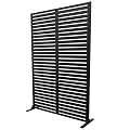 SnugNiture “Metal Privacy Screen”, 72" H × 47" W Weather Resistant Outdoor Privacy Panels for Balconies, Patios & Pools (Black Louvered)