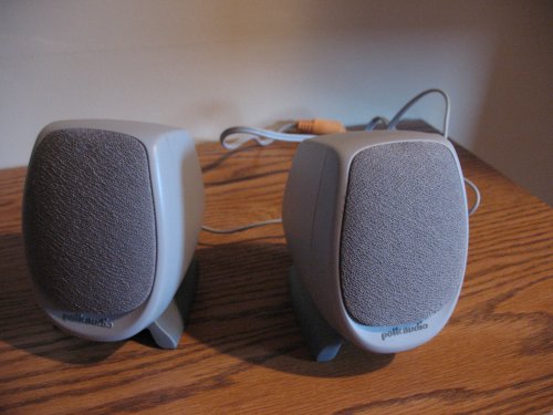Polk audio gray computer speakers (set of 2)
