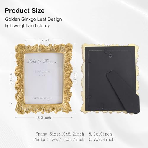 Image of 6x8 Vintage Picture Frames, Picture Frame for Table Top Display and Wall Hanging Home Decor (Gold, 6x8 Inch)