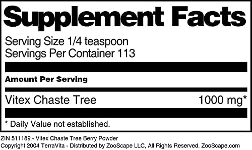 Miniatura 5 de Vitex Polvo de bayas de árbol casto (4 onzas, ZIN 511189)