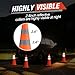 RoadHero 28 Inch Collapsible Traffic Safety Cones with Black Weighted Base, Construction Orange Cones with Reflective Collars for Road Safety, Driving Training, Parking Lots, 4 Pack