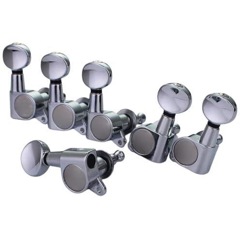 Mécaniques de guitare électrique en métal boutons ovales finition chrome noir or 3R3L
