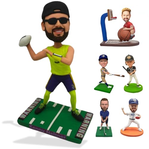 Custom Bobblehead Figurine Funny Gifts for Adults Friends, Personalized Handmade Clay Statue Crafted by Photo, Fully Customizable Sculpture Doll Funny Gag Birthday Gift for Men Women