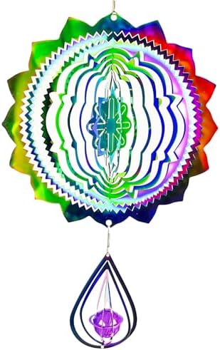 best wind chimes to keep birds away that will surprise you 4 Bird Deterrents for Outside Reflective 3D Stainless Steel Rainbow Wind Spinners Wind Chime Garden Decor Bird Scare Devices to Keep Woodpeckers Pigeons Hawks Away from House Patio Lawn Windows Orchards