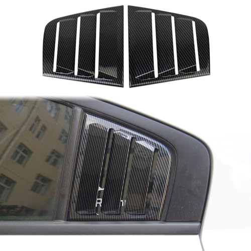 Image of Side Window Louvers Air Vent Scoop Shades Cover Blinds ABS for Dodge Charger 2011-2021 (Carbon Fiber Pattern)
