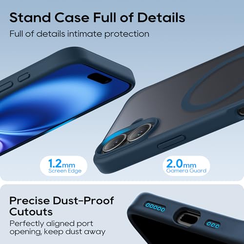 Coque antichoc iPhone 16 fine à béquille pour éviter les chutes - 6