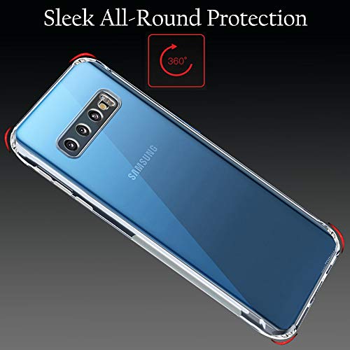 Image of TheGiftKart Thermoplastic Polyurethane, Silicone Camera Protection Back Cover Case for Samsung Galaxy S10 (Inbuilt Dust Plugs and Anti-Slip Grip, Transparent)