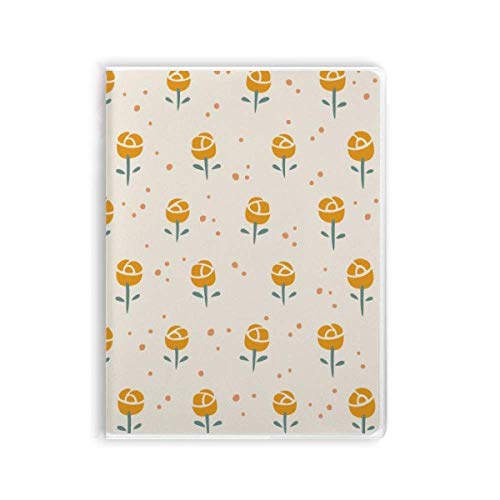Carnet de notes et couverture souple avec motif floral jaune comme cadeau