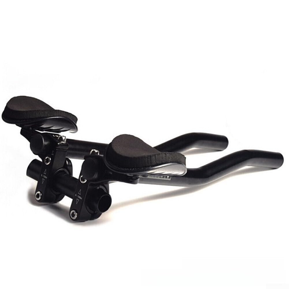 Aluminium Fahrrad Lenkerverlängerung für Mountainbike und Rennrad, Ergonomische Split Rest, Rutschfest, Passend für 25.4 bis 31.8mm, Schwarz