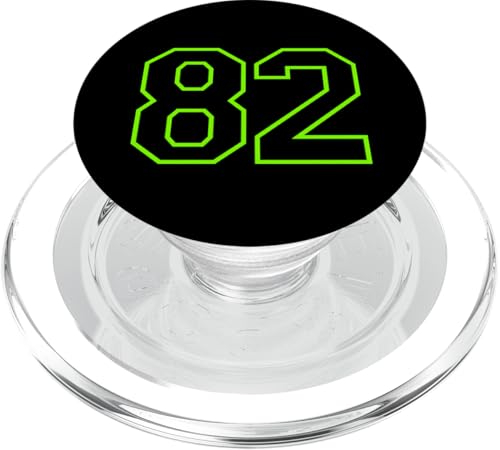 Numero 82 varsity della squadra sportiva PopSockets PopGrip per MagSafe verde nero